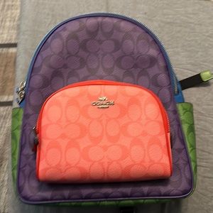 Women’s small Coach backpack. A very popular eye grabber.